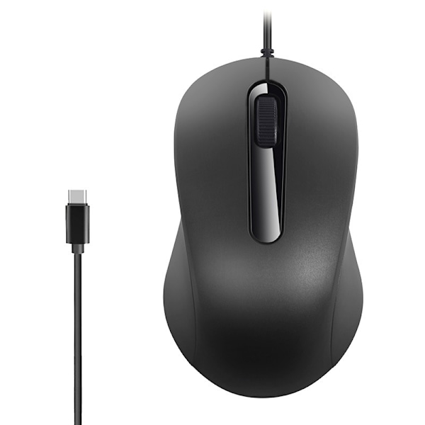 Type C Kablet Optisk Gamingmus (Svart)