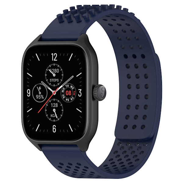 Silikonklockarmband 20 mm Andningsbart klockarmband för Garmin Vivoactive 5/garminactive 5/venu Sq 2 Midnight Blue