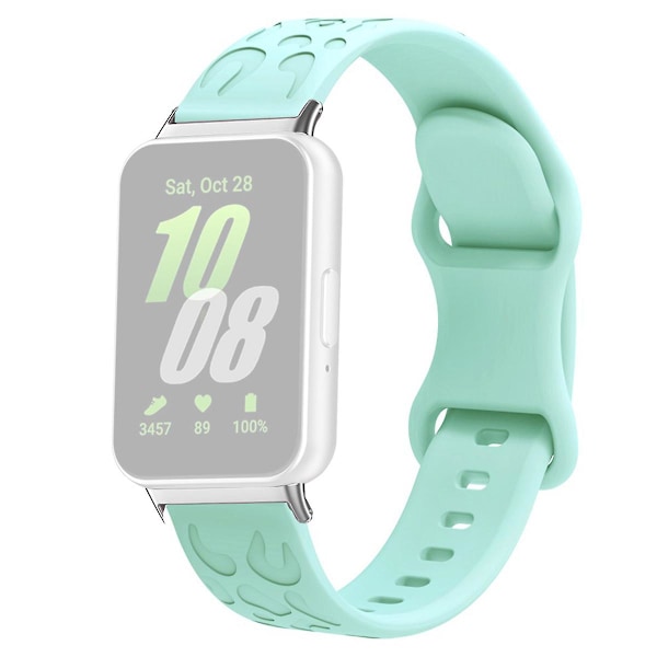 Til Samsung Galaxy Fit silikone urrem med leopardprint udskiftningsurrem Light Green