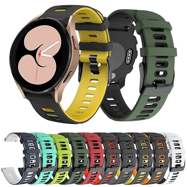 Silikonrem for Samsung Galaxy Watch 6 Classic 47mm Black   Yellow