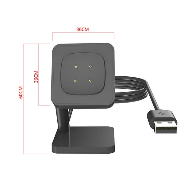 Ladedokk for Fitbit Versa4/3, USB-A-grensesnitt (kompatibel)