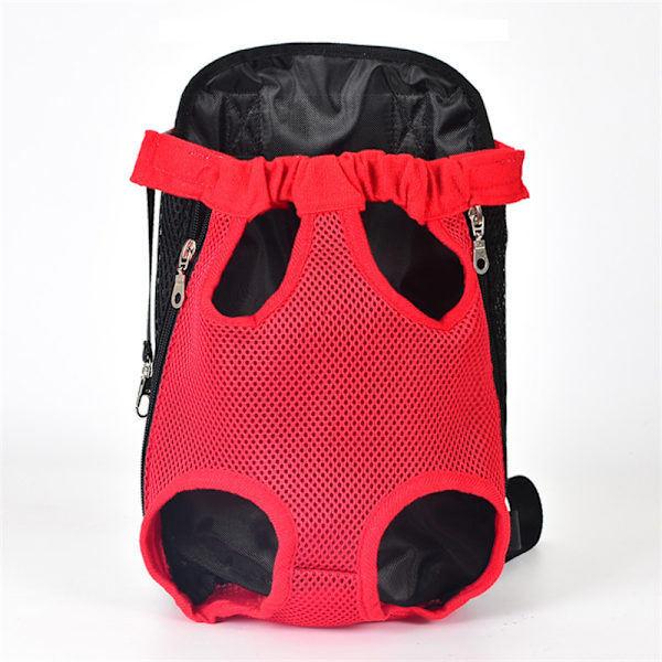 Pet Dog Carrier Ryggsäck Mesh Hund Carrier Bag Outdoor Rese Ryggsäck Andas Bärbar Pet Dog Carrier för hundar Katter red L