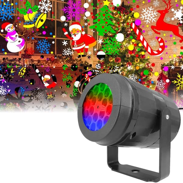 Utendørs juleprojektorlys, 16 mønstre