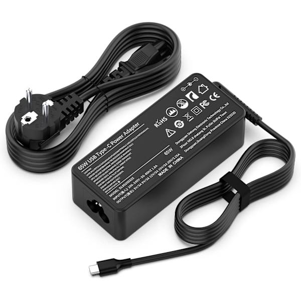 Laddare för 65W Lenovo USB C Laptop ThinkPad T480 T480s T490 T490s T495 Typ C Adapter