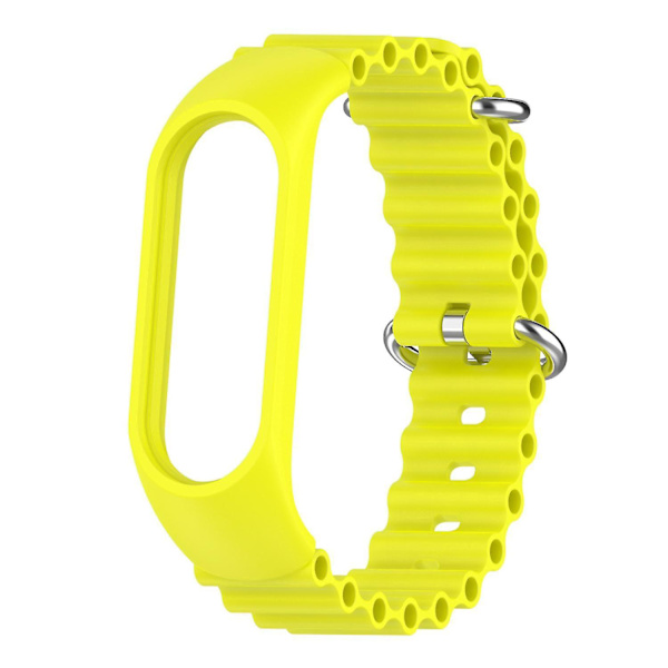 Mjukt silikonarmband med klockfodral till Xiaomi Mi Band 3/4/5/6/7 Yellow, Yellow B Xiaomi Mi Band 3