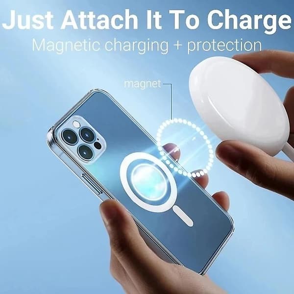 För Magsafe Magnetic Case Transparent Skydd Trådlöst cover For iPhone 11Pro Max