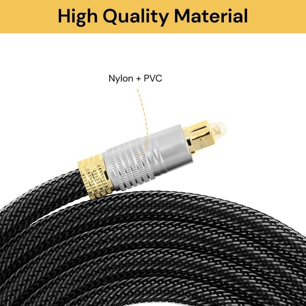 Adapter Toslink Digital Optisk Lydkabel (S/PDIF, ADAT, EIAJ), Gullbelagte Hann-til-Hann-kontakter (3M) 3M