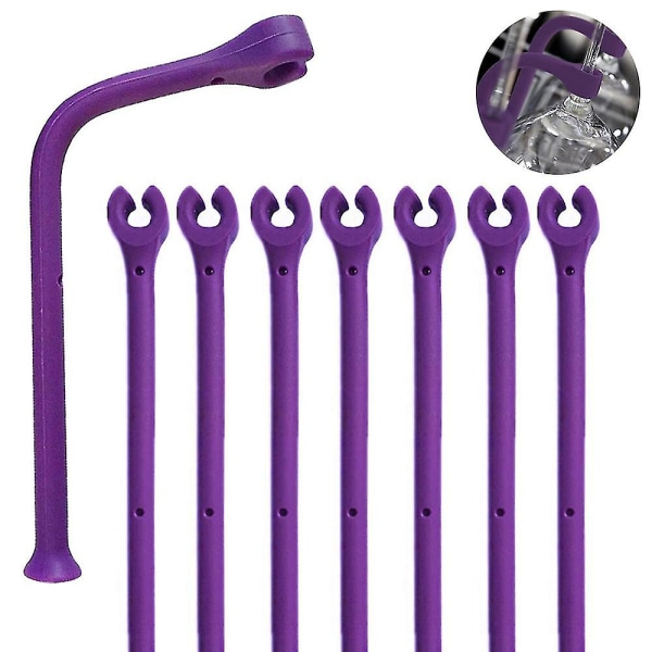 Silikondiskmaskintillbehör Silikon Stemware Saver Flexibel Stemwarehållare Diskmaskin Vinglasskydd 8pcs