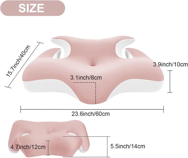 Nackkudde i Memory Foam för Sömn, Andningsbart Kylande Örngott (Rosa) Pink