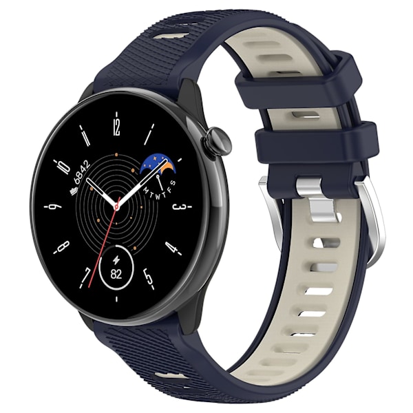 20mm Silikonarmband för Samsung Galaxy Watch 6 Classic 47mm Midnight Blue Starlight