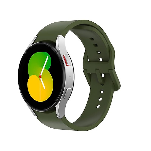 For Samsung Galaxy Watch 5 40mm/44mm / 5 Pro 45mm / Watch4 40mm/44mm Watch Band Silikon Watch Rem Army Green