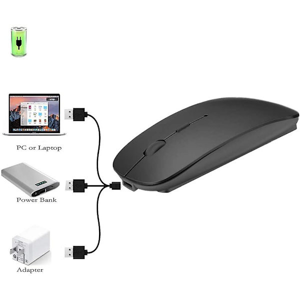 Trådløs Bluetooth-mus for Macbook Pro Black