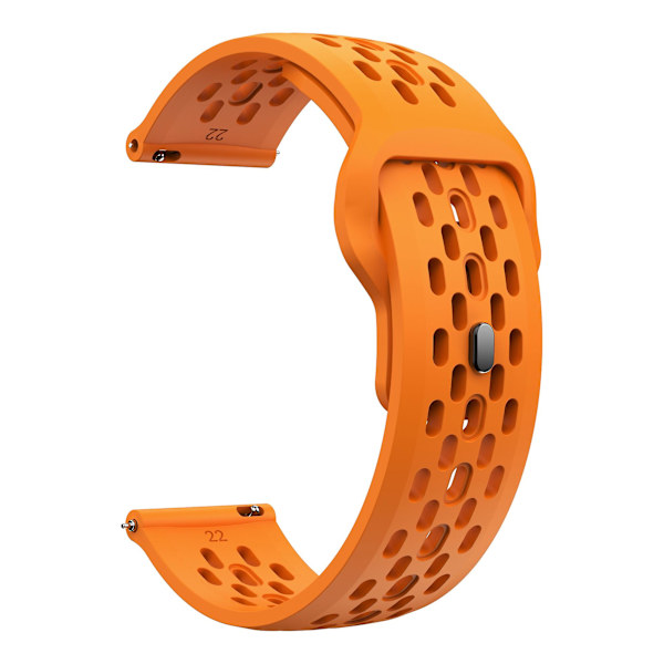 För Garmin vivoactive 5 / Venu 2 Plus Silikonklockarmband 20mm ihålig justerbar rem Orange