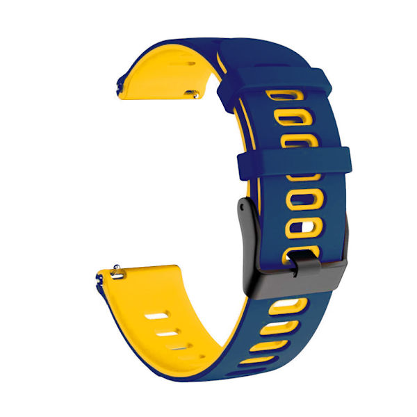 20 mm To-fargets Silikonklokkearmbånd for Huawei Watch GT 3 42 mm Blue And Yellow