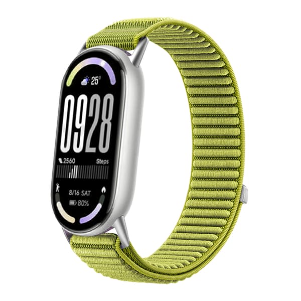 Armbånd til Xiaomi Mi Band 8/9/10, Nylon (Grønn)