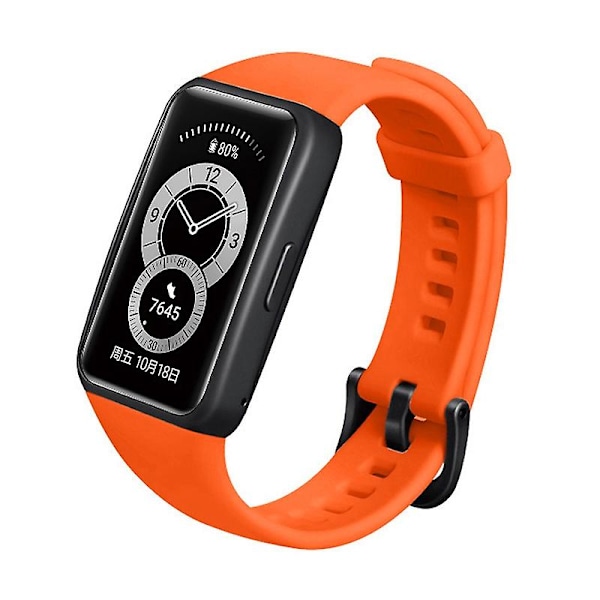 Silikoniranneke Huawei Band 6 -rannekkeelle Orange