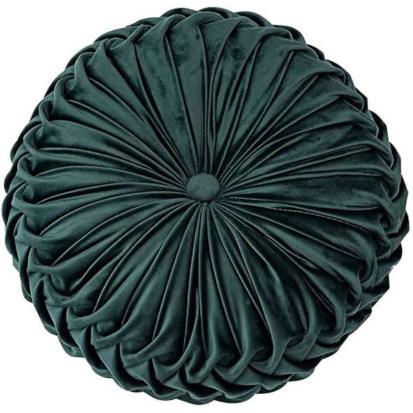 Putepute til sofa Dekorativ 3d gresskar rund fløyelspute til sovesofa Stol Gulv 15&quot; Dark Green