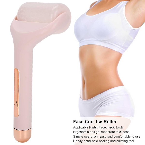 Ansiktsrulle Cool Ice Roller Handheld Ansikte Hals Kropp Roller Massager, Kall Kompress Verktyg