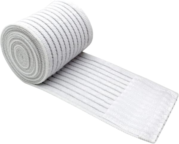 Elastiskt knäskydd kompressionsbandage, 200cm x 7.5cm (vit)