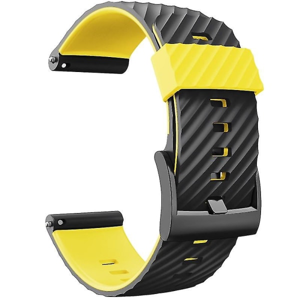 For Suunto- 7/9/baro/d5 Dykking Myk Silikon Smart Watch Armbåndstilbehør Black and yellow