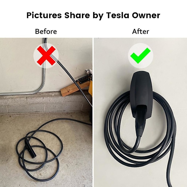 EV-opladerholder Holster Dock til Model Y/3/s/x opladerkabel førende Wallbox