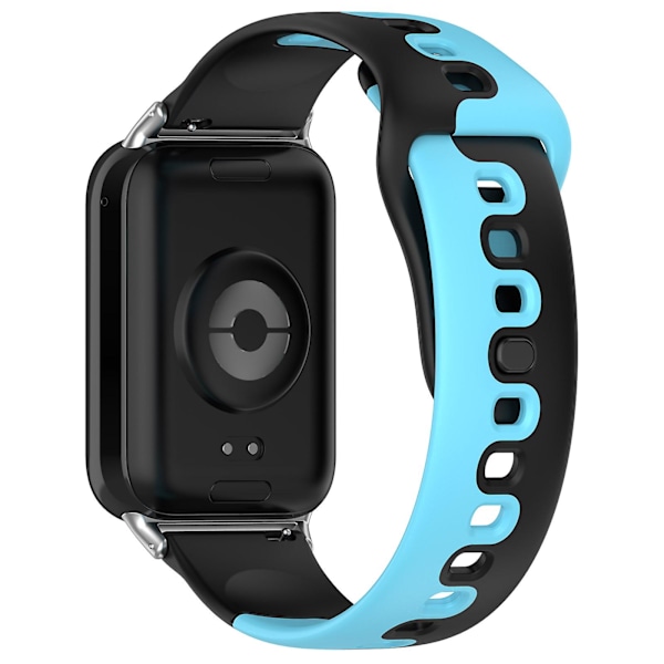 Silikoneurrem til Xiaomi Smart Band 8 Pro, dobbelt farve udskiftningsurrem Black Blue