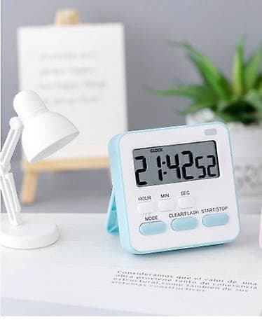 Køkkentimer Æggetimer Med Ur Digital Timer Stopur Med LCD Høj Alarm