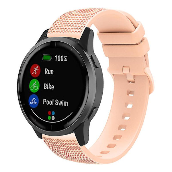 Rutiga mönstrade 22 mm remmar i silikon för Samsung Gear S3 / Huami Amazfit Pace Pink