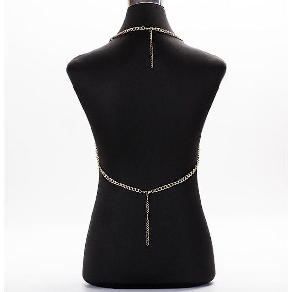 Ladies New Fashion Beach Chain Halskjede Alloy Chain BH Langt halskjede og anheng Gold