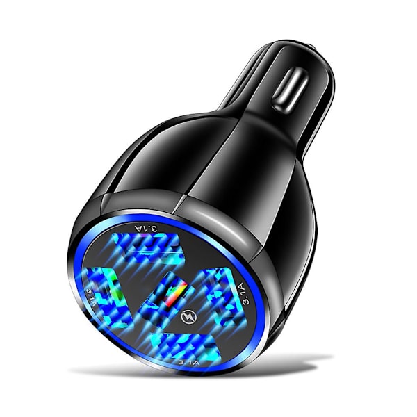 5-portars USB-billaddare för bil, bärbar mobiltelefon, GPS, billaddningsadapter