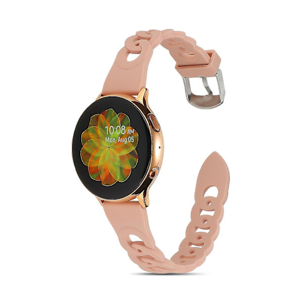 Til Garmin Venu 2 Plus/Samsung Galaxy Watch4 Watch Band 20mm Circle Design Udskiftningsrem Pink, Pink C Samsung Galaxy Watch A