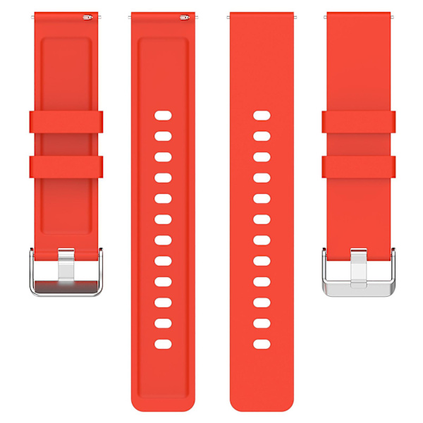 Silikonarmband för Garmin Venu/Venu 2 Plus/Venu Sq/Venu Sq 2, 20 mm klockarmband med spänne i rostfritt stål Red