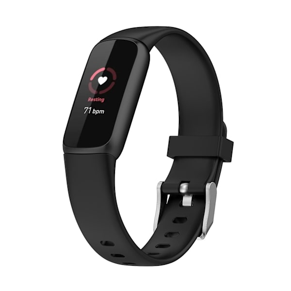 For Fitbit Luxe Silikonihihna L Black