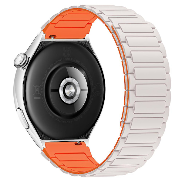 Silikoniranneke Huawei Watch 4/ 4 Pro/ GT 4 46mm:lle Magneettinen rannehihna Starlight Orange