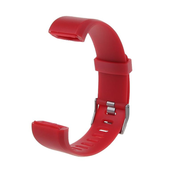 för ID115 PLUS band Justerbart armband Silikon Smartwatch Anti Scratch Strap Red