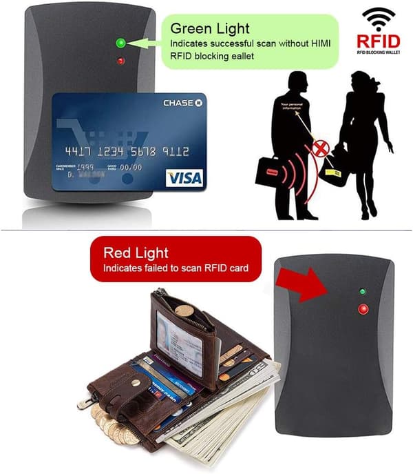 Rfid-blockerande plånbok med 16 kortplatser Green
