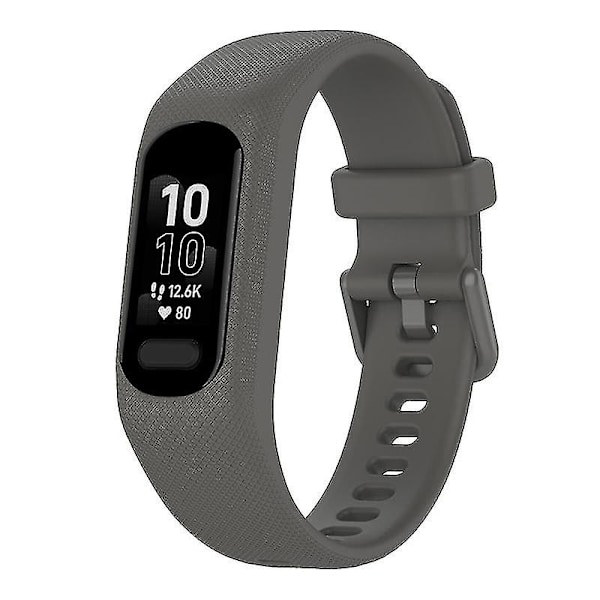 Slidstærk blød silikoneurrem med etui til GarminSmart 5 Dark grey, Dark Grey I GarminSmart 5