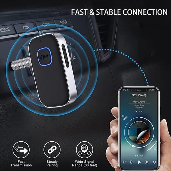 Bluetooth Aux-adapter for bil 3,5 mm trådløs musikk