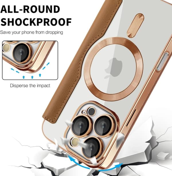 Fodral för iPhone 16 Pro Max kompatibel med MagSafe (brun)