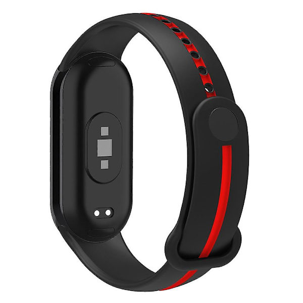 Mjukt silikonarmband för Xiaomi Smart Band 8 Tvåfärgad justerbar handledsrem med spänne/Gul B Xiaomi Smart Band 8