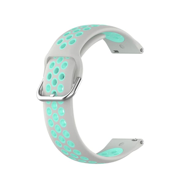 Rem til Redmi Watch 5 Active/Lite, myk pustende med hull (kompatibel, grå/cyan)
