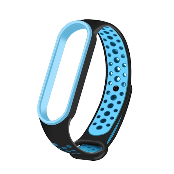 To-fargets silikonreim for Xiaomi Mi Band 5/6 Dark Blue
