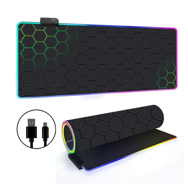 Musematte - Med Rgb 14 Lysmodus Sklisikker Base (Stil 7, 300*800*4Mm)