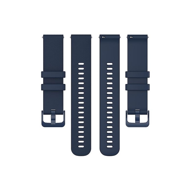 Til Garmin Active Small Plaid Silikone Watch Band HUZ Navy Blue