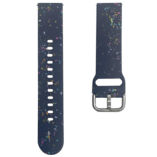 For Samsung Galaxy Watch3 41mm/Huawei Watch GT 2 42mm udskiftningsrem 20mm mønstret urrem Dark blue D Samsung Galaxy Watch3