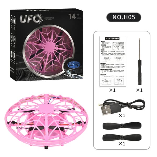 Flyvende boldlegetøj - Sansende UFO (Pink)