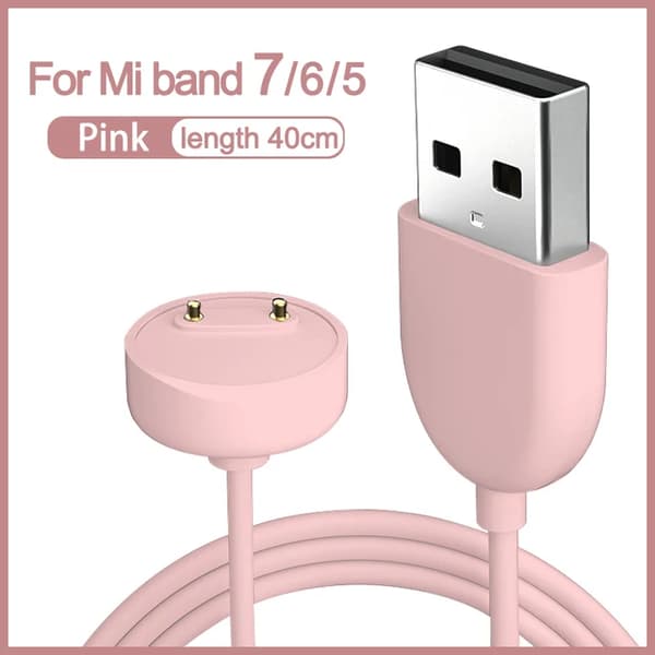 Lader for Xiaomi Mi Band 5 6 7 (rosa)