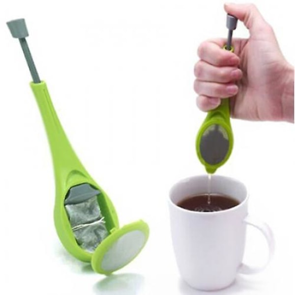 Tea Pusher Type Silikoni uudelleenkäytettävä teepussi