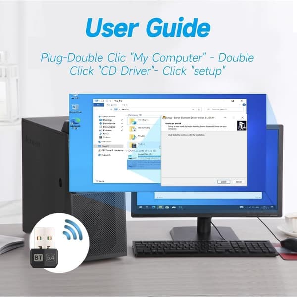 Bluetooth USB 5.4 -äänidongle-sovitin