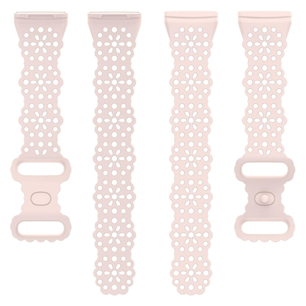 Silikoneurrem til Fitbit Versa 4 / 3 / Sense 1 / 2 Sand Pink